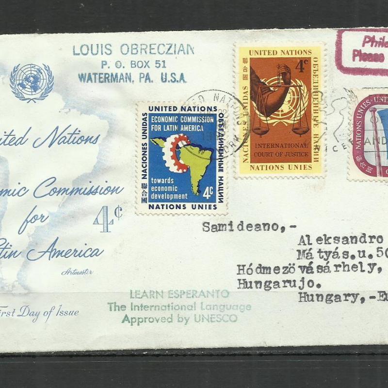 1961.- - levél eleje - F.DC.- esperanto - Latin Amerika