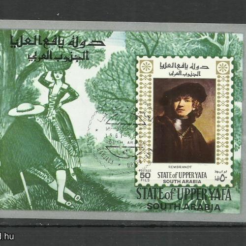 1967.- Dél Arábia - blokk - Rembrandt - festmény - Jemen