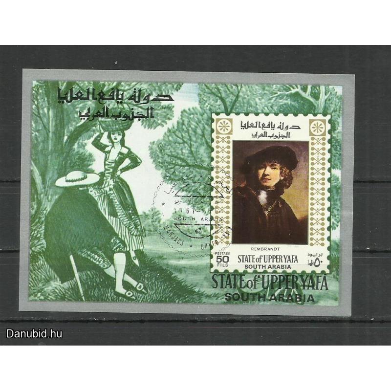 1967.- Dél Arábia - blokk - Rembrandt - festmény - Jemen