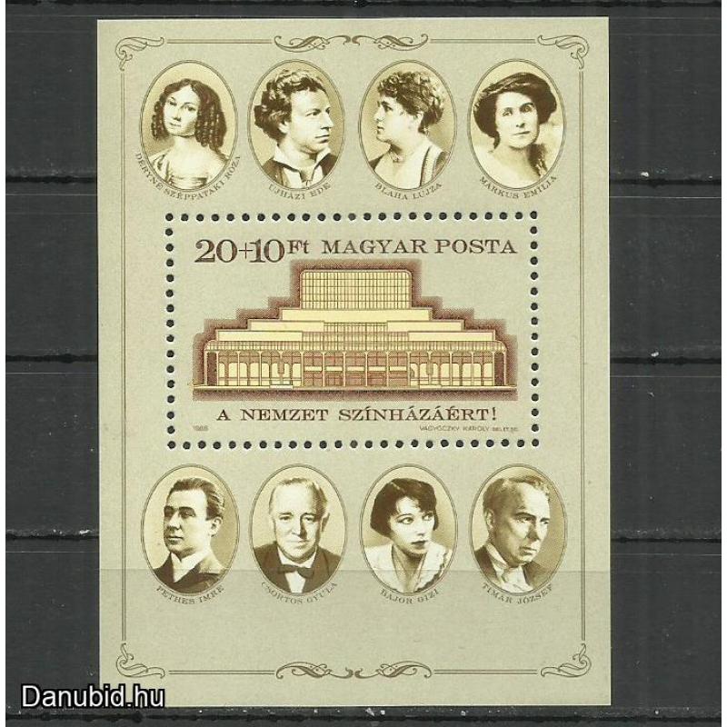 1986.- A Nemzeti szinházért - MNH/** - blokk