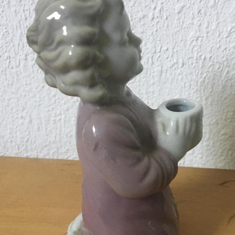 Gyertyatartó - angyal - porcelán