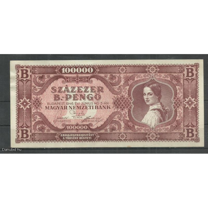 1946.- Százezer B.- pengő - UNC - 100 000 ezer