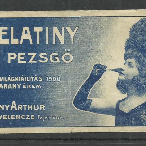 1920.- 1 db számolócédula - Belatiny pezsgő
