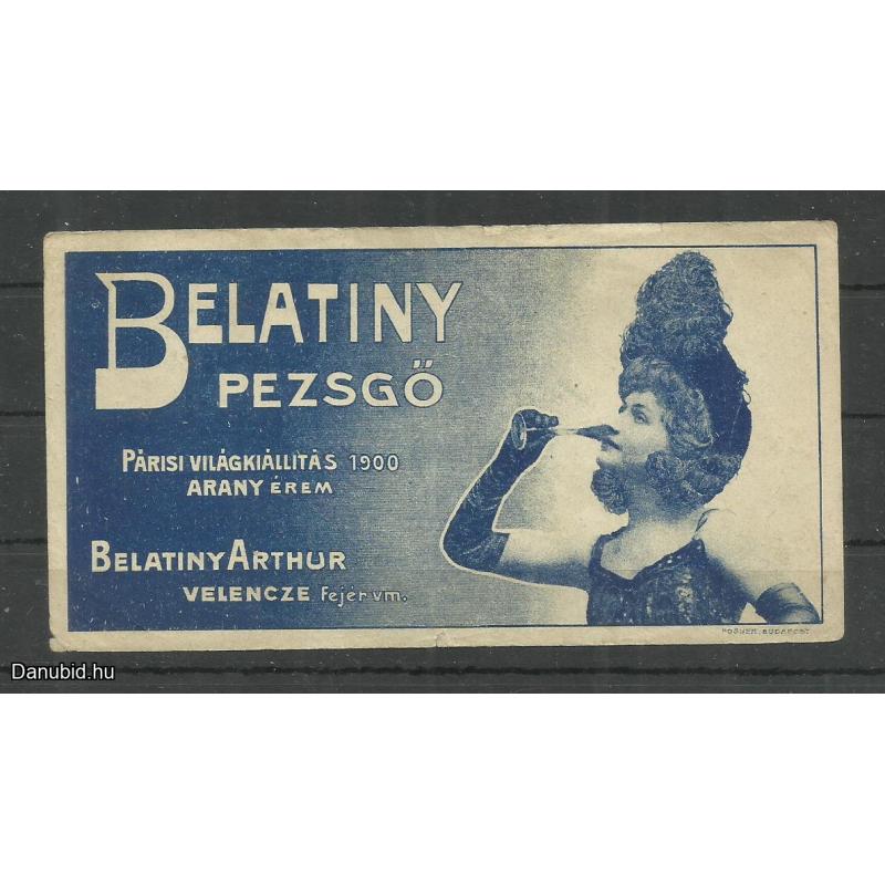 1920.- 1 db számolócédula - Belatiny pezsgő