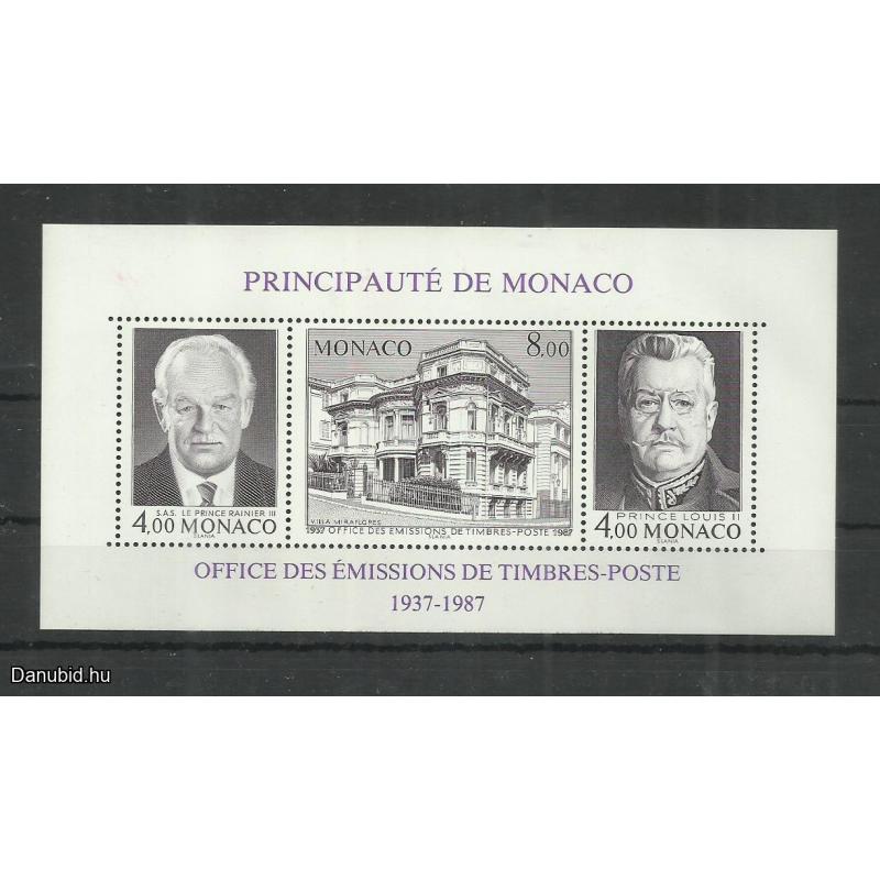 1987.- Monaco - MNH/** - blokk  – III. Rainier herceg és II. Lajos herceg