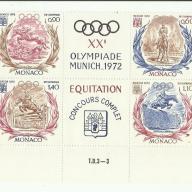 1972.- Monaco - MNH/** - Olimpia - München - ló - díjugratás