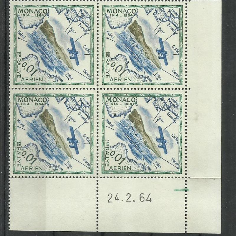 1964.- Monaco - MNH/** - blokk - Rally Monte-Carlo vízi repülőgép