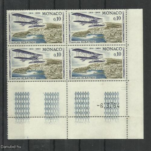 1964.- Monaco - MNH/** - blokk - kétfedelű repülőgép