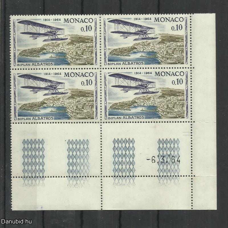 1964.- Monaco - MNH/** - blokk - kétfedelű repülőgép