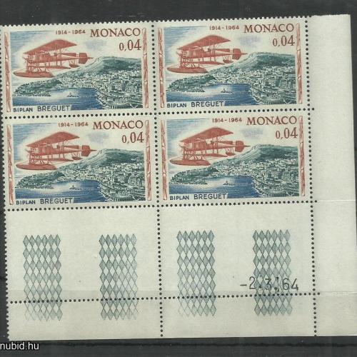 1964.- Monaco - MNH/** - blokk - kétfedelű repülőgép - BREGUET