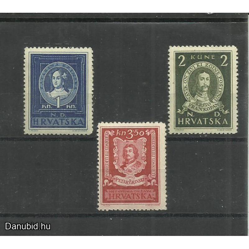 1943.- Horvátország - MNH/** - Híres emberek