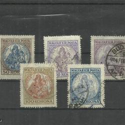 1921. - Koronás Madonna - pecsételt sor hármaslyukkal