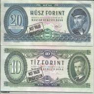10 forint - 20 forint - számolócédula vagy jegyzetlap