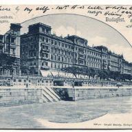 1902.- Budapest - Hungaria hotel -képeslap - futott