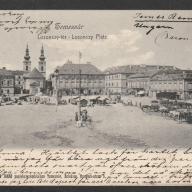 1910. - Temesvár -  futott - képeslap - Losonczy tér