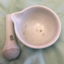 Zsolnay - patikamozsár - porcelán -kicsi mozsár