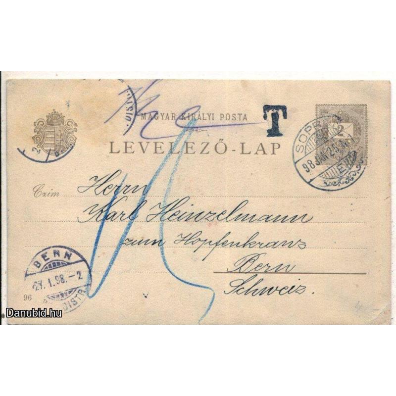 1898. - Hunyady János - grafikai - futott - képeslap