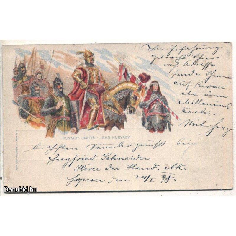 1898. - Hunyady János - grafikai - futott - képeslap