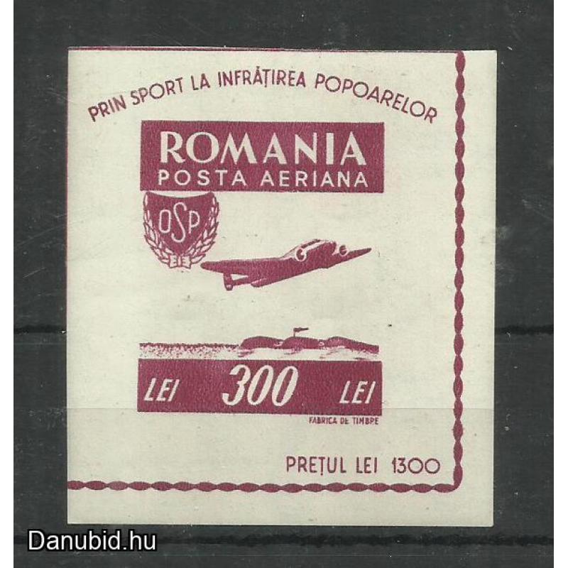1946.- Románia - MNH/** - vágott blokk - OSP