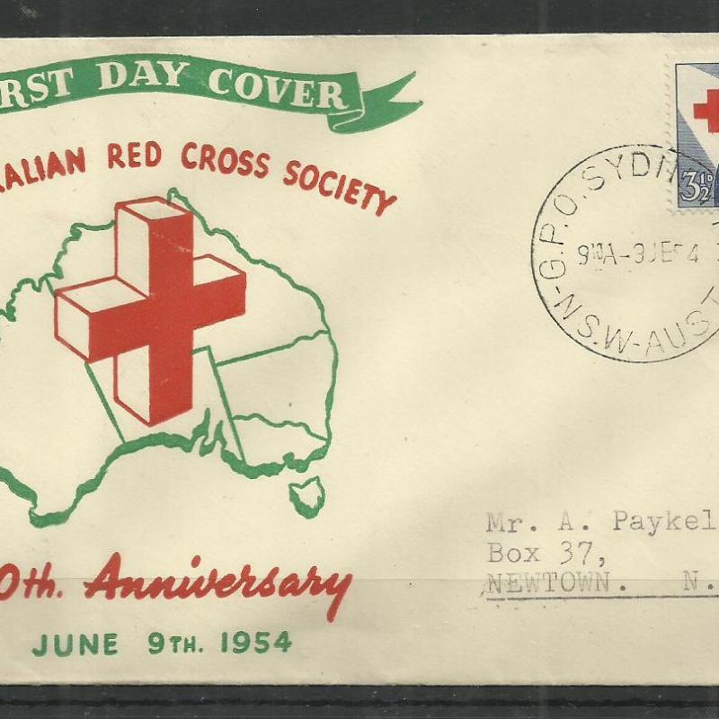 1954.- Ausztrália - F.D.C. - Vöröskereszt