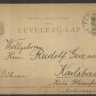 1908.- Levelezőlap - Perjámos ról - Karsbad ba