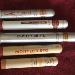 5 db Szivartartó tok - tartó - üres Rómeó és Júlia