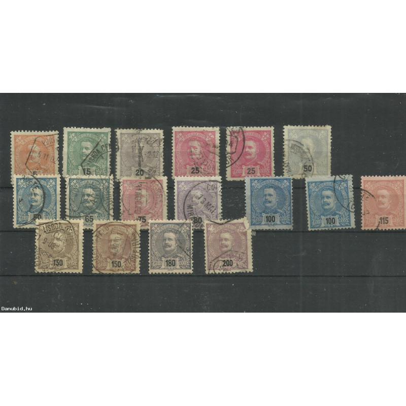 1895/96. - Portugália - pecsételt sor Károly király