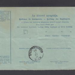 1897. - Szállítólevél - Versecz - Svájc - Schaffhausen- vegyes bélyeg