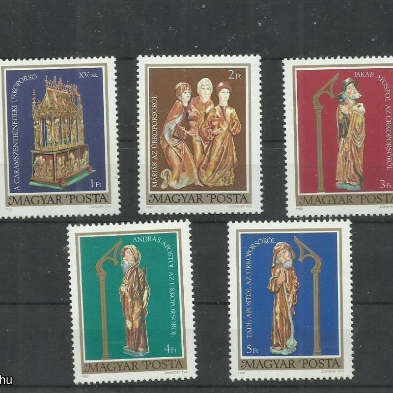 1980.- Színes faszobrok sor  - MNH/**