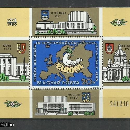 1980.- Európai biztonsági értekezlet - GENF - BELGRÁD - MNH/** -blokk