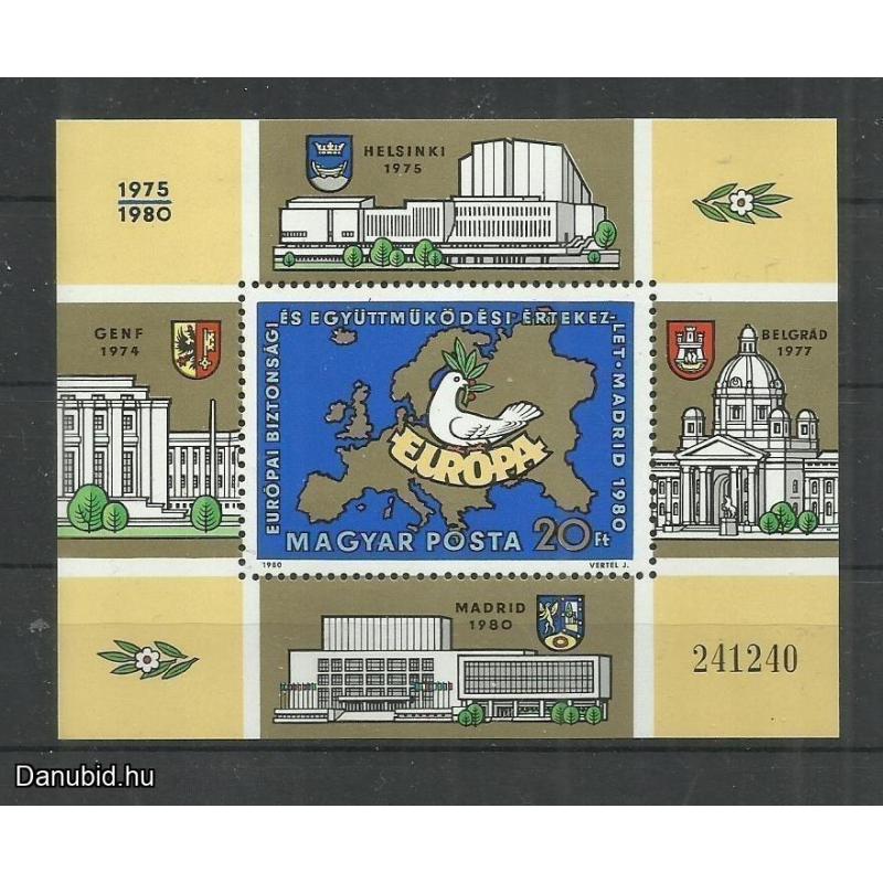 1980.- Európai biztonsági értekezlet - GENF - BELGRÁD - MNH/** -blokk