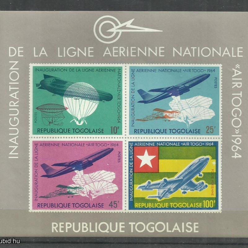 1964.- Togo - vágott blokk - MNH/** - Nemzetközi Légügyi Liga