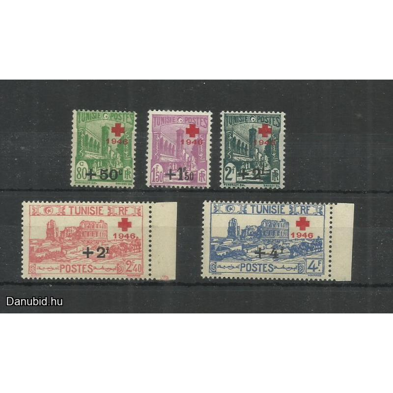 1946.- Francia Tunézia - MNH/** - Vöröskereszt - felülnyomott