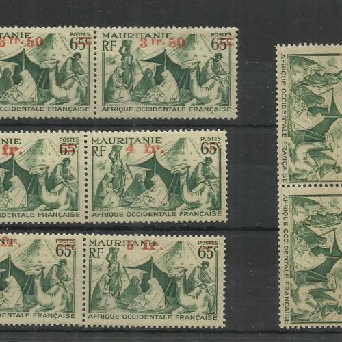 1944.- Mauritánia  -Nomádok - felülnyomott
