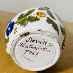1937.- Bozsik kerámia kancsó - Kunszentmárton