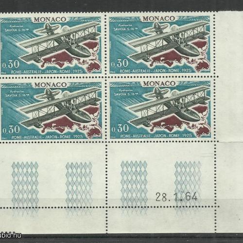 1964.- Monaco - MNH/** - blokk - Roma -Ausztrália - Japán