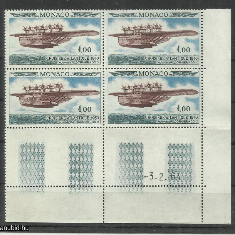 1964.- Monaco - MNH/** - blokk - Hidroplán