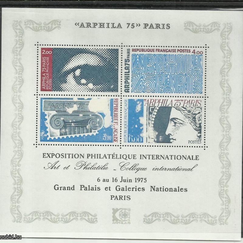1975.- Franciaország - blokk - MNH/** - ARPHILA 75, filatéliai kiállítás