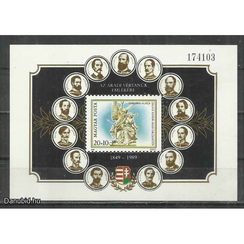 1989.-  13 - Aradi vértanúk emlékére - blokk - MNH/**