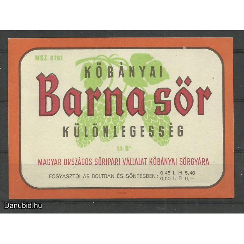 Címke- sör címke - Barna