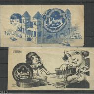 1920.-  2 db számolócédula - Schmoll paszta