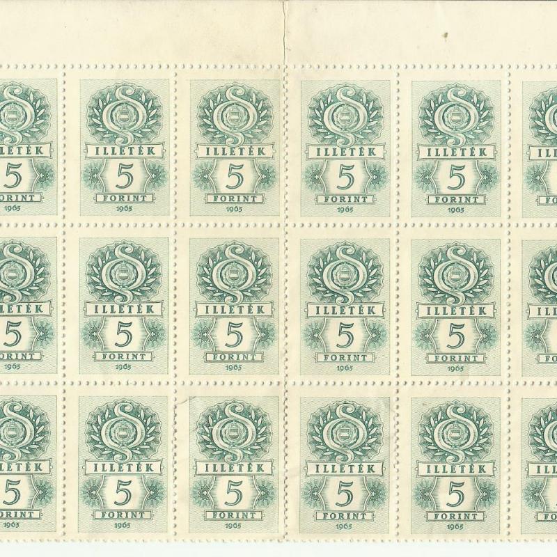 1965.- 5 ft - illetékbélyeg - MNH/** - 30 db
