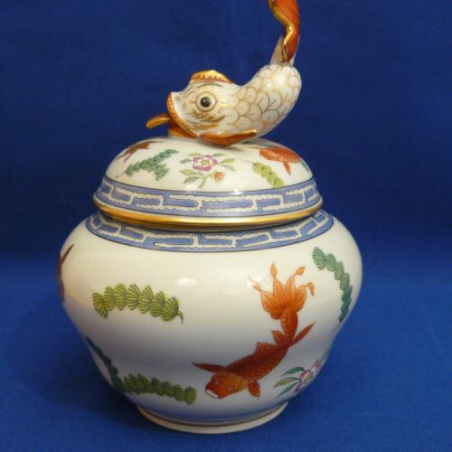 Herendi Poisson hal fogós bonbonier ANTIK!