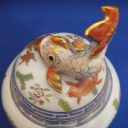 Herendi Poisson hal fogós bonbonier ANTIK!