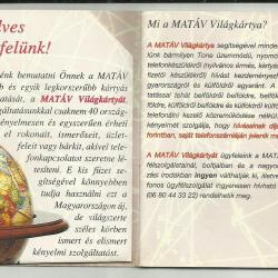 1998.- Világkártya- Matáv - telefonkártya