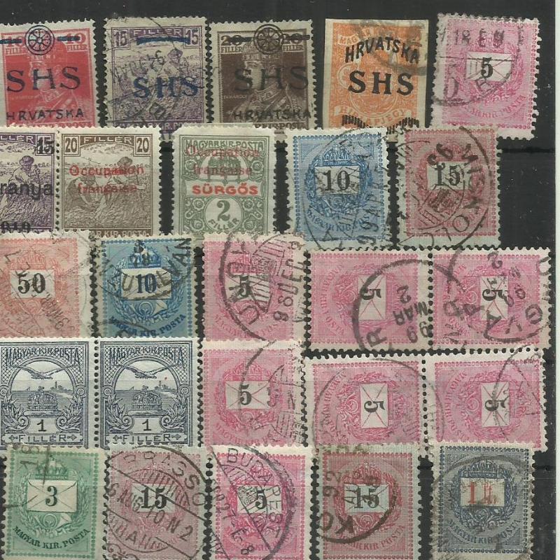 1884.- Magyarország - mix - posta tiszta és pecsételt - S.H.S.
