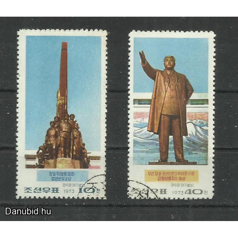 1973.-Korea - Kim Il Sung - szobor a diktátor