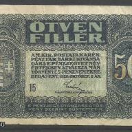 1920. - 50 fillér -használt - papírpénz