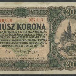1920. - 20 korona - használt