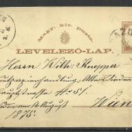 1875. - levelezőlap - Bécs - futott